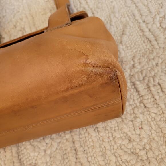 Vtg Coach Riverside Bag Tan Leather Shoulder bag Purse - Picture 5 of 8